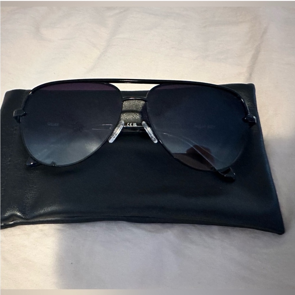 Quay Australia Black Aviator Sunglasses